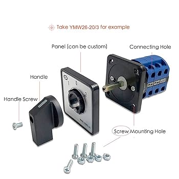 kamuiswiftindustries ELWHAPACK  olive LW26-20/6 Rotary Cam Switch 20A Twelve-Gear 12 Positions Six